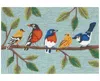Liora Manne Frontporch Birds On A Branch 2'x3' Area Rug In Blue