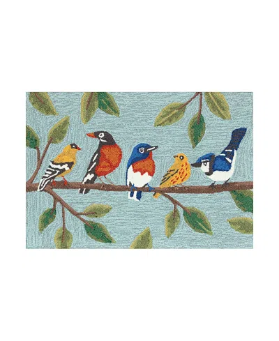 Liora Manne Frontporch Birds On A Branch Area Rug, 1'8 X 2'6 In Blue