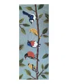 Liora Manne Frontporch Birds On A Branch Runner Area Rug, 2' X 5' In Blue