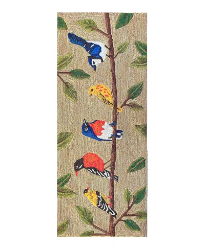 Liora Manne Frontporch Birds On A Branch Runner Area Rug, 2' X 5' In Natural