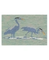 Liora Manne Frontporch Blue Heron Area Rug In Green