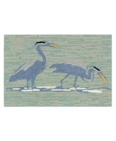 Liora Manne Frontporch Blue Heron Area Rug In Green