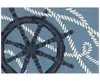 Liora Manne Frontporch Captain's Wheel 2'6"x4' Area Rug In Mist
