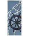 Liora Manne Frontporch Captain's Wheel Runner Area Rug, 2' X 5' In Mist