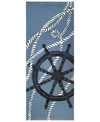 LIORA MANNE FRONTPORCH CAPTAIN'S WHEEL 2'X5' RUNNER AREA RUG