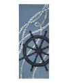 Liora Manne Frontporch Captain's Wheel Runner Area Rug, 2' X 5' In Marine
