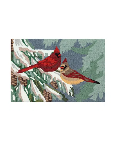 Liora Manne Frontporch Cardinal Christmas Day Area Rug, 2' X 3' In Multi