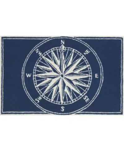 Liora Manne Frontporch Compass Area Rug In Blue
