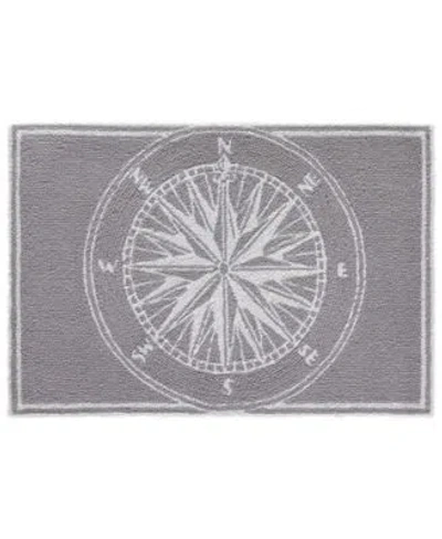 Liora Manne Frontporch Compass Rug In Gray