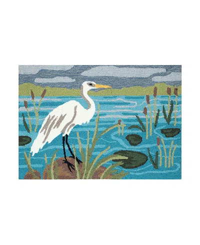 Liora Manne Frontporch Egret Area Rug, 1'8 X 2'6 In Blue