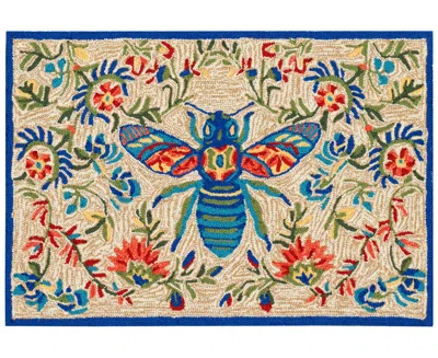 Liora Manne Frontporch Flora Bee 2'6"x4' Area Rug In Multi