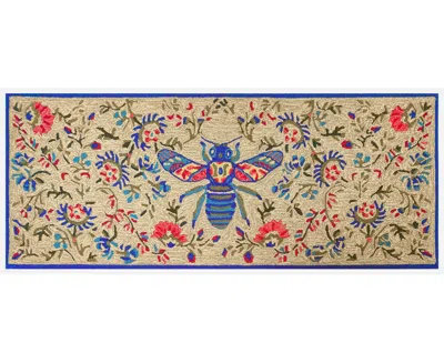 Liora Manne Frontporch Flora Bee 2'x5' Runner Area Rug In Multi
