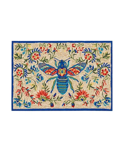 Liora Manne Frontporch Flora Bee Area Rug, 1'8 X 2'6 In Multi