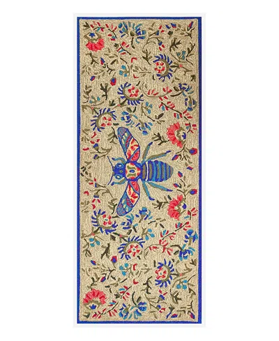 Liora Manne Frontporch Flora Bee Runner Area Rug, 2' X 5' In Multi