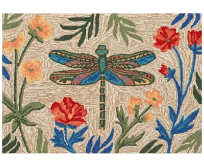 LIORA MANNE FRONTPORCH FLORAL DRAGONFLY 2'6"X4' AREA RUG