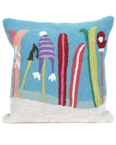 Liora Manne Frontporch Gone Skiing Indoor/outdoor Pillow