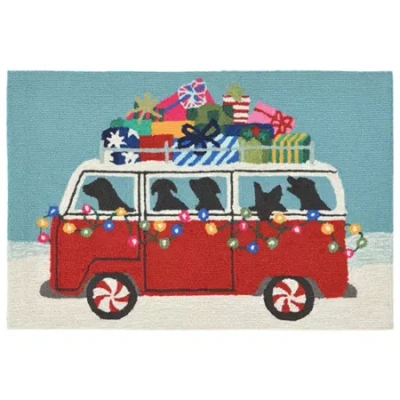 Liora Manne Frontporch Happy Howlidays Indoor/outdoor Rug In Multi