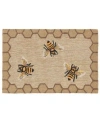 Liora Manne Frontporch Honeycomb Bee Area Rug In Brown