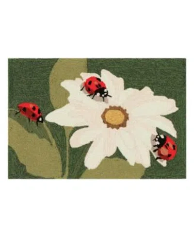 Liora Manne Frontporch Ladybugs Area Rug In Green