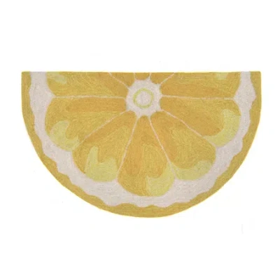 Liora Manne Frontporch Lemon Slice 24"x36" Wedge Doormat In Yellow