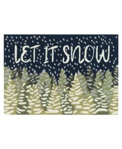 Liora Manne Frontporch Let It Snow Area Rug In Green