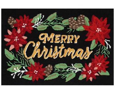 LIORA MANNE FRONTPORCH MERRY CHRISTMAS 2'6"X4' AREA RUG