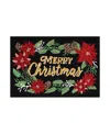 Liora Manne Frontporch Merry Christmas Area Rug, 2' X 3' In Black