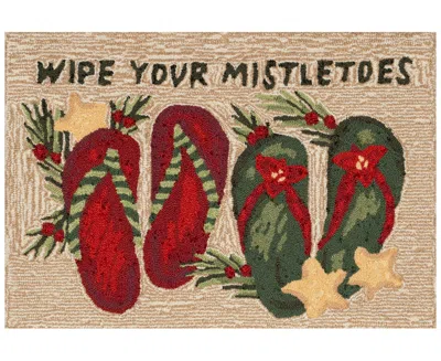 LIORA MANNE FRONTPORCH MISTLETOES 2'X3' AREA RUG