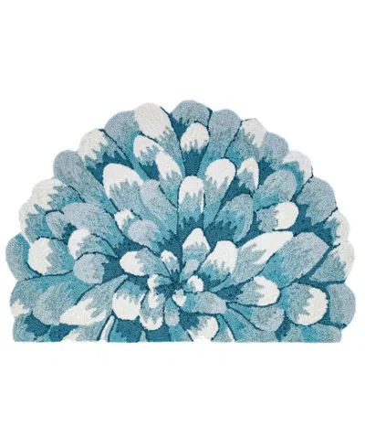 Liora Manne Frontporch Mum 2' X 3' Outdoor Area Rug In Blue