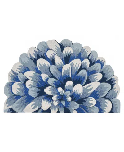 Liora Manne Frontporch Mum 2'6" X 4' Outdoor Area Rug In Blue