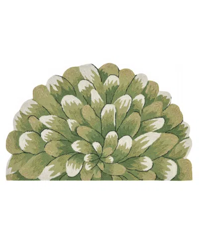 Liora Manne Frontporch Mum 2'6" X 4' Outdoor Area Rug In Green