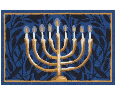 Liora Manne Frontporch Nights Of Lights 2'6"x4' Area Rug In Navy