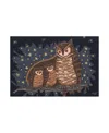 Liora Manne Frontporch Owl Family 1'8"x2'6" Area Rug In Midnight