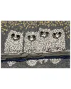 Liora Manne Frontporch Owls Night Doormat In Black