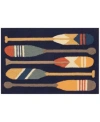 Liora Manne Frontporch Paddles Area Rug In Blue