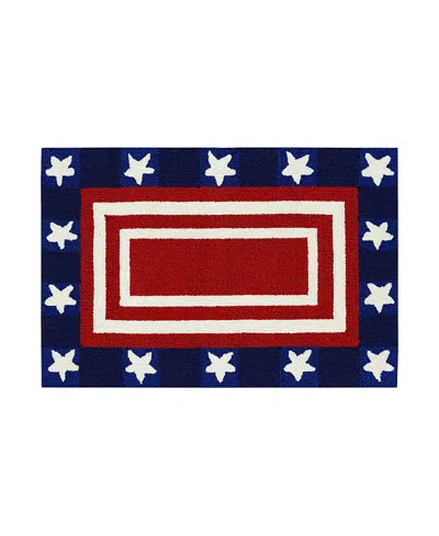 Liora Manne Frontporch Patriotic Pendant Area Rug, 2'6 X 4' In Red