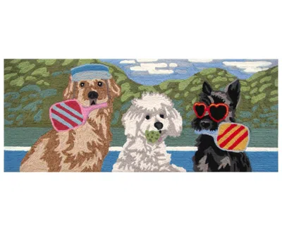 LIORA MANNE FRONTPORCH PICKLED PUPS 2'X5' RUNNER AREA RUG