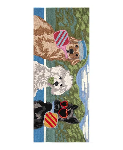 Liora Manne Frontporch Pickled Pups Runner Area Rug, 2' X 5' In Multi