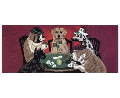 LIORA MANNE FRONTPORCH POKER PUPS 2'X5' RUNNER AREA RUG