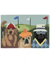Liora Manne Frontporch Putts & Mutts Multi Doormat In Multi