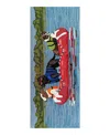 Liora Manne Frontporch Rafting Dogs Runner Area Rug, 2' X 5' In Multi