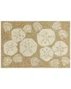 Liora Manne Frontporch Shell Toss Natural Doormat In Natural