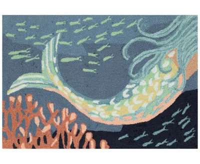 Liora Manne Frontporch Siren Sighting 2'x3' Area Rug In Blue