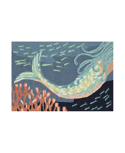 Liora Manne Frontporch Siren Sighting Area Rug, 1'8 X 2'6 In Ocean