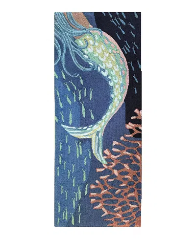 Liora Manne Frontporch Siren Sighting Runner Area Rug, 2' X 5' In Ocean