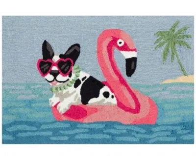 Liora Manne Frontporch Sit Stay Vacay Rug Collection In Ocean