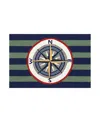 Liora Manne Frontporch Striped Compass Area Rug, 2'6 X 4' In Multi