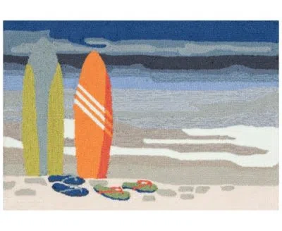 Liora Manne Frontporch Surf Break Rug Collection In Ocean