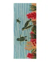Liora Manne Frontporch Swimming Baby Turtles Runner Area Rug, 2' X 5' In Multi