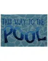 Liora Manne Frontporch This Way To The Pool Water Doormat In Water